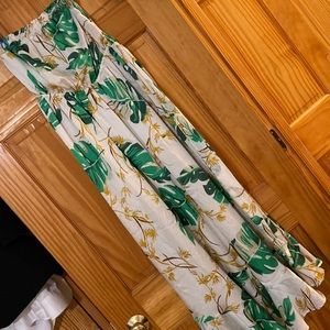 The Webster Palm Print Sleeveless Sun Dress